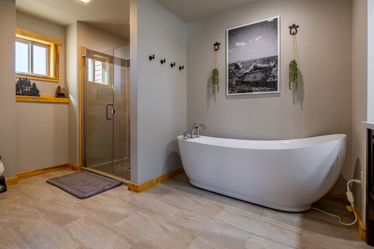 Enjoy a refreshing shower after a day of exploring Cody, Wyoming, or soak in the tub when it’s time to slow down.