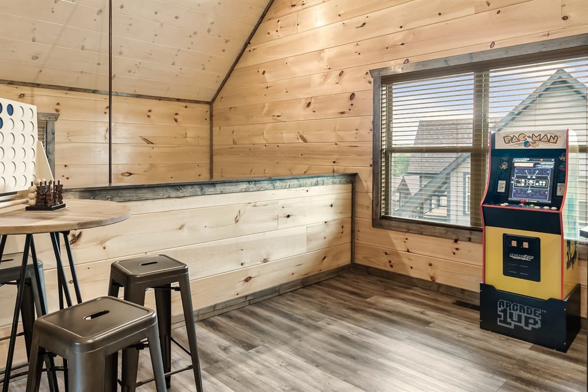 Play games, relax and be with family in our game room in the loft..