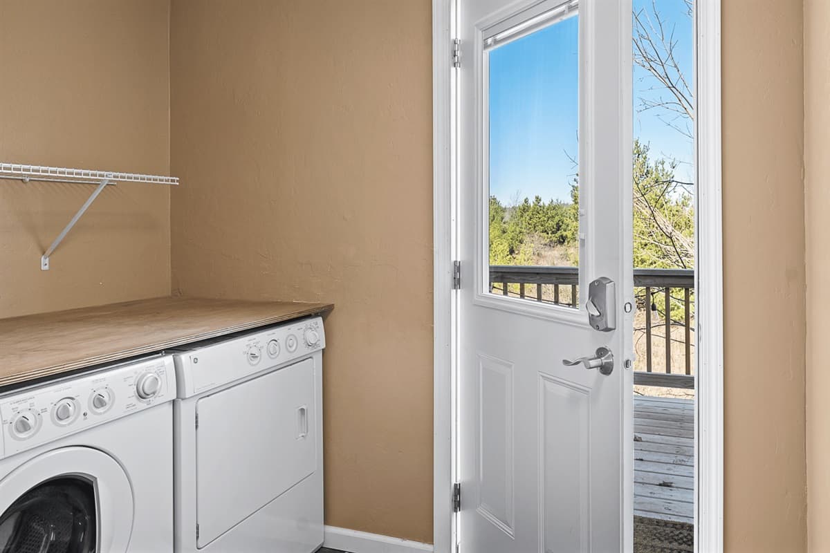 Washer and dryer for convenience.