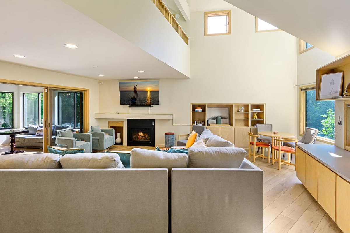 Watch a movie, catch up over conversation, or simply unwind after a day of exploring Sister Bay.