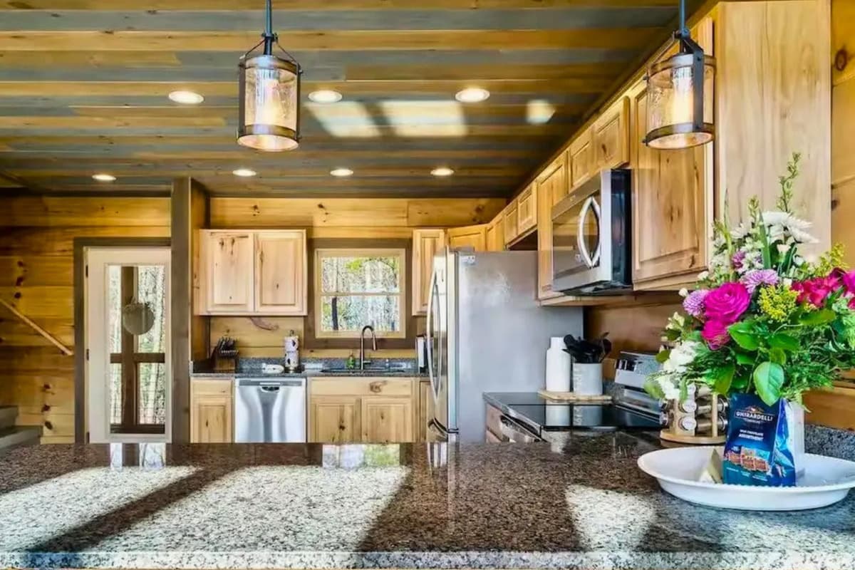 Gather around the counter, prepare a family feast, or grab a quick coffee before heading out to explore Sevierville.