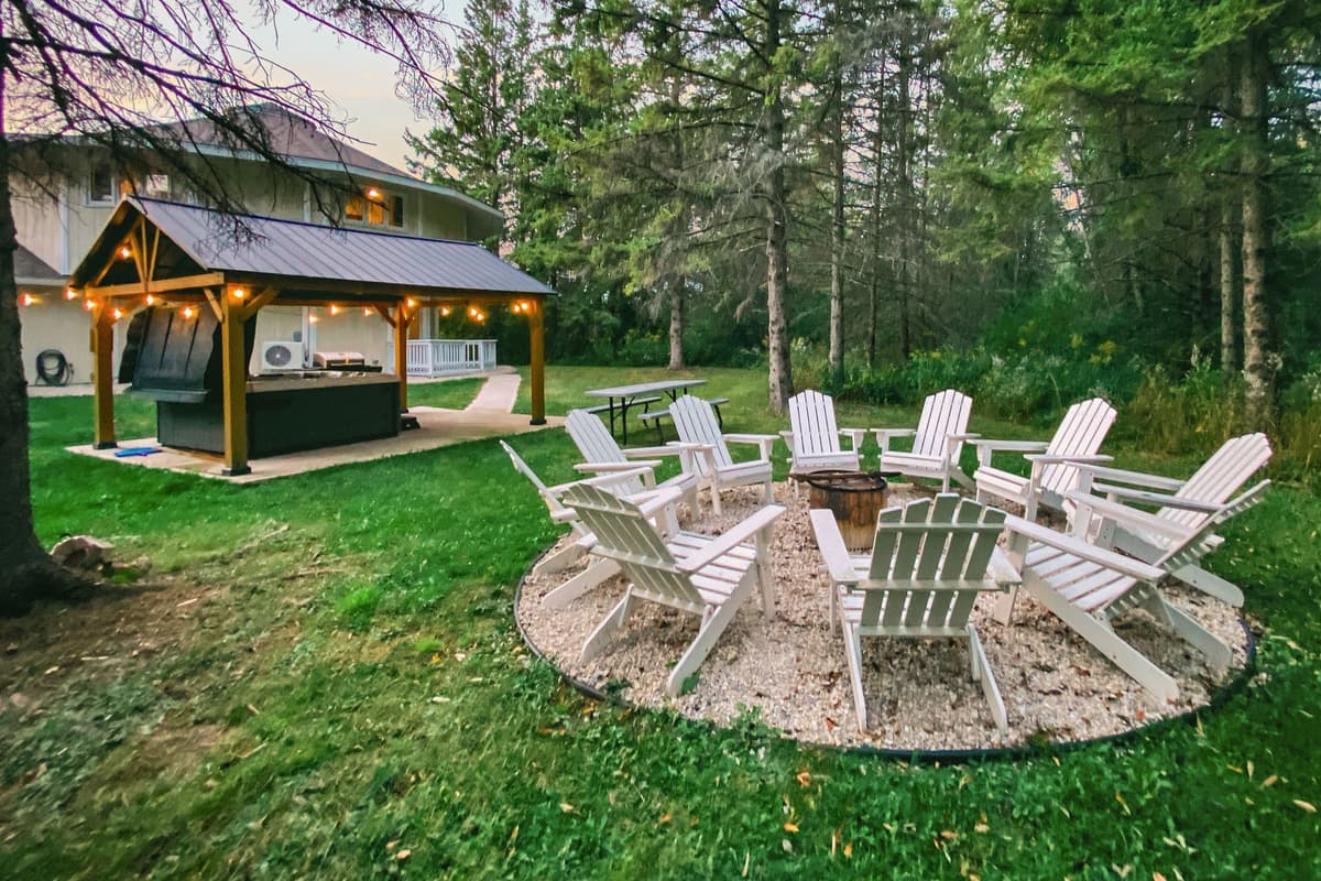 Enjoy a warm fire while chatting with family and friends or simply relaxing outdoors.
