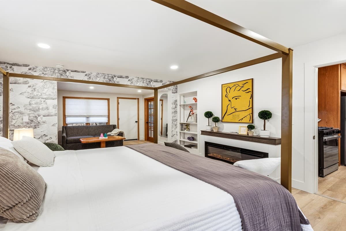 Whether you're unwinding after a day of adventure or enjoying a quiet morning, this serene space ensures rest and relaxation.