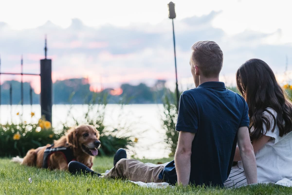 Watch the sky change colors from soft golden hues to beautiful evening shades.