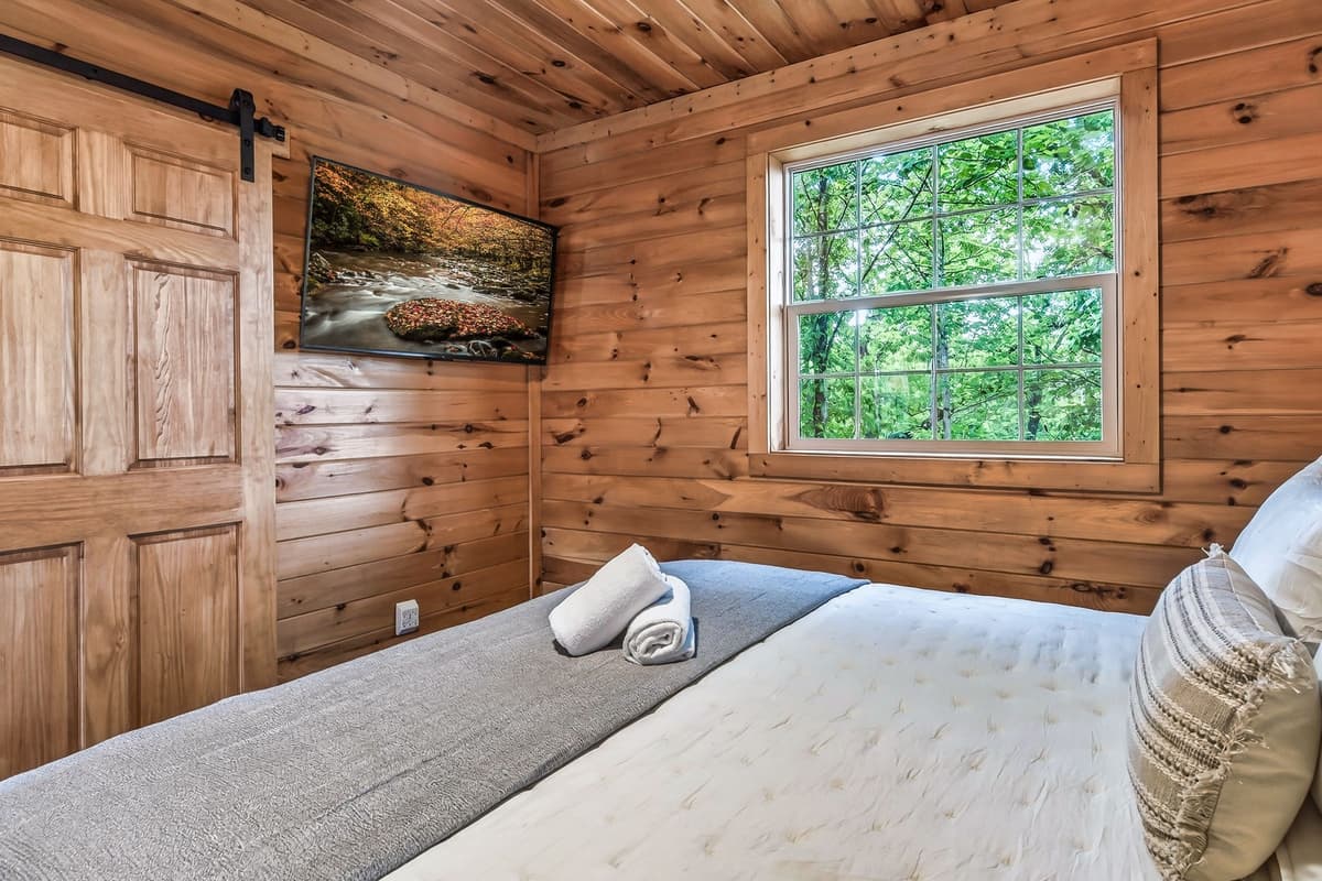 After a day of Smoky Mountain adventures, you can easily unwind in your comfortable bed.