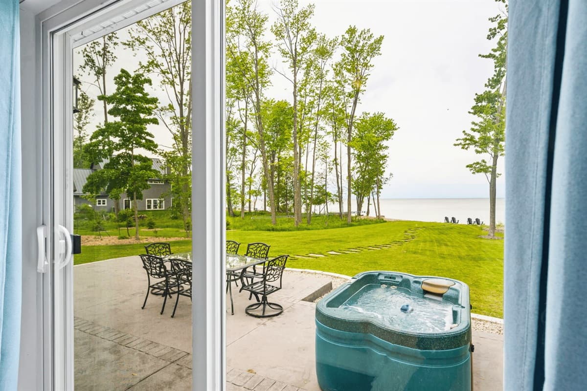View from the outside of Master's bedroom with a private jacuzzi.