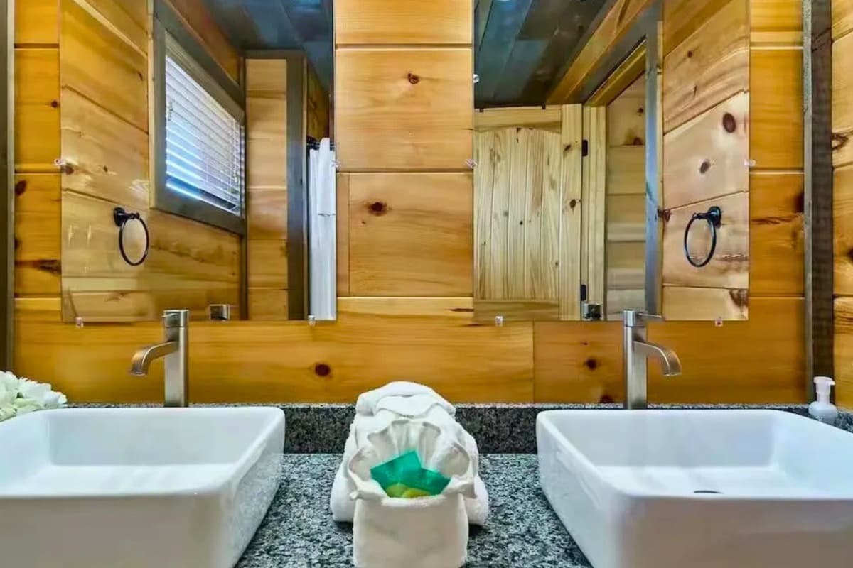 Enjoy the convenience of a full bathroom with a double-sink vanity, giving you extra space to get ready without the morning rush.