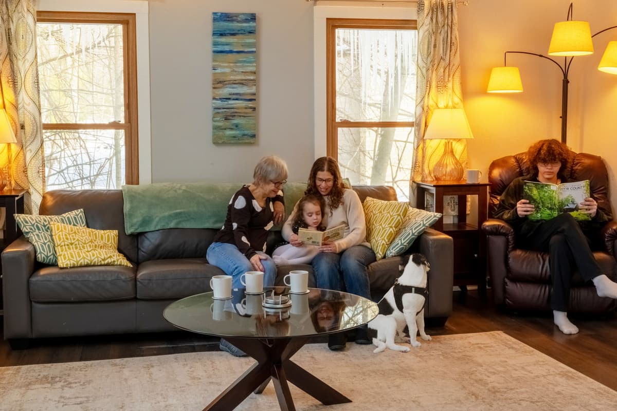 It’s a comfortable space to reconnect with family and friends after a day of exploring Door County.

