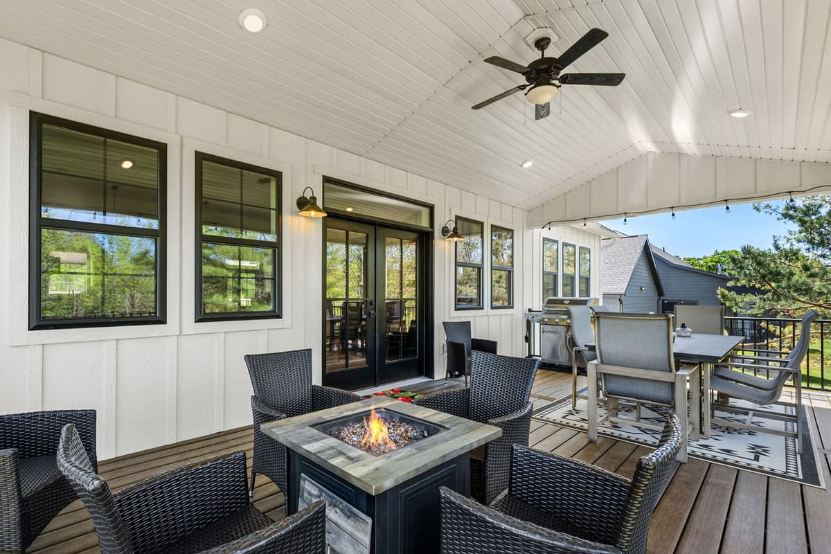 Step outside and enjoy the spacious deck, designed for relaxing, dining, and spending time together.