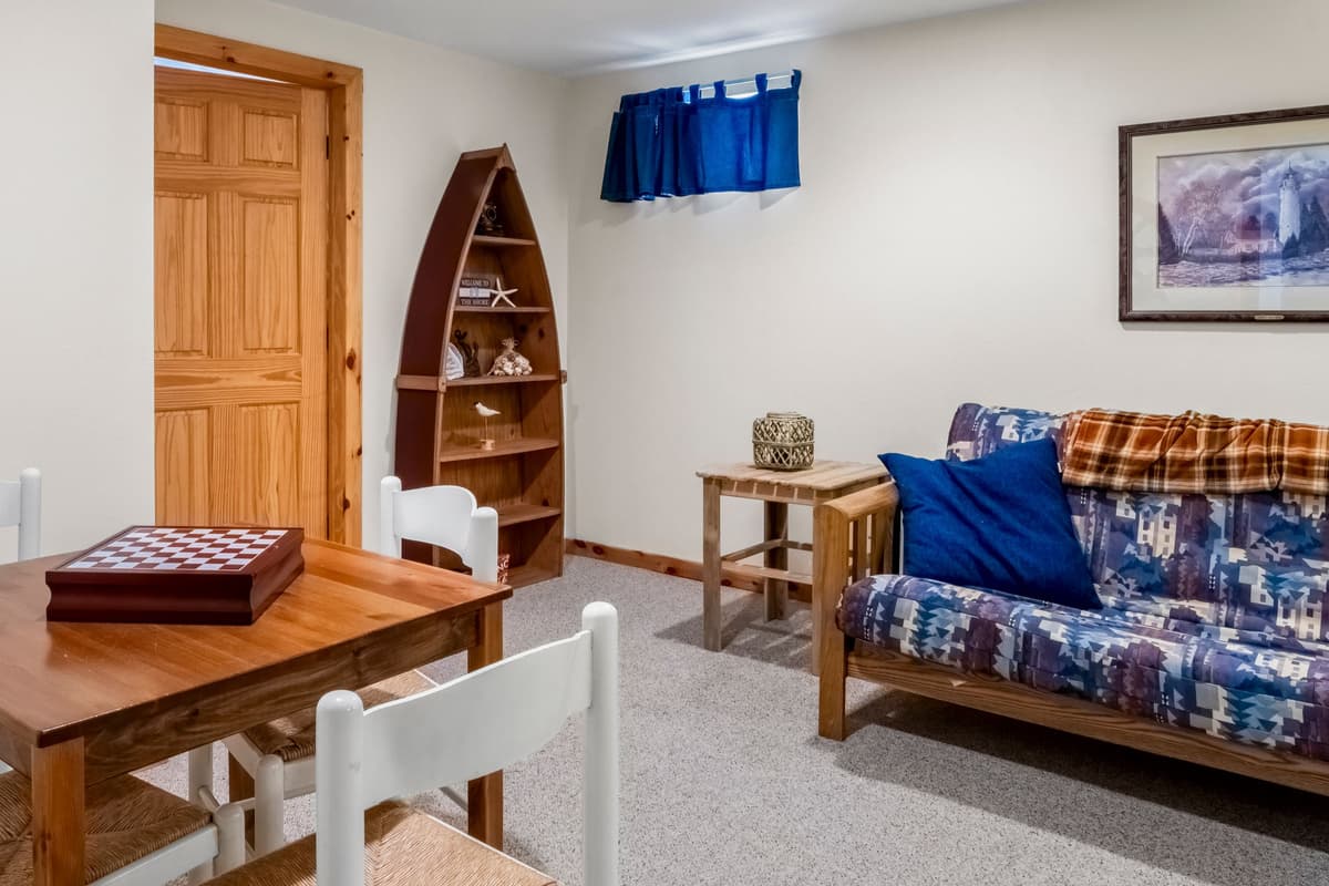 Settle in for a late night talks, enjoy a game, or simply unwind after a day of exploring Door County.
