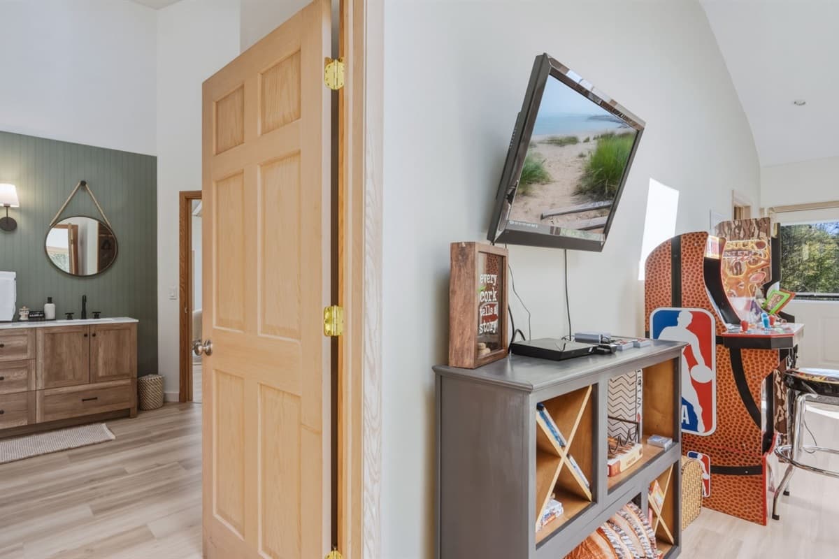 It’s the perfect space to unwind, challenge friends and family, and create lasting memories together after a day exploring Door County.