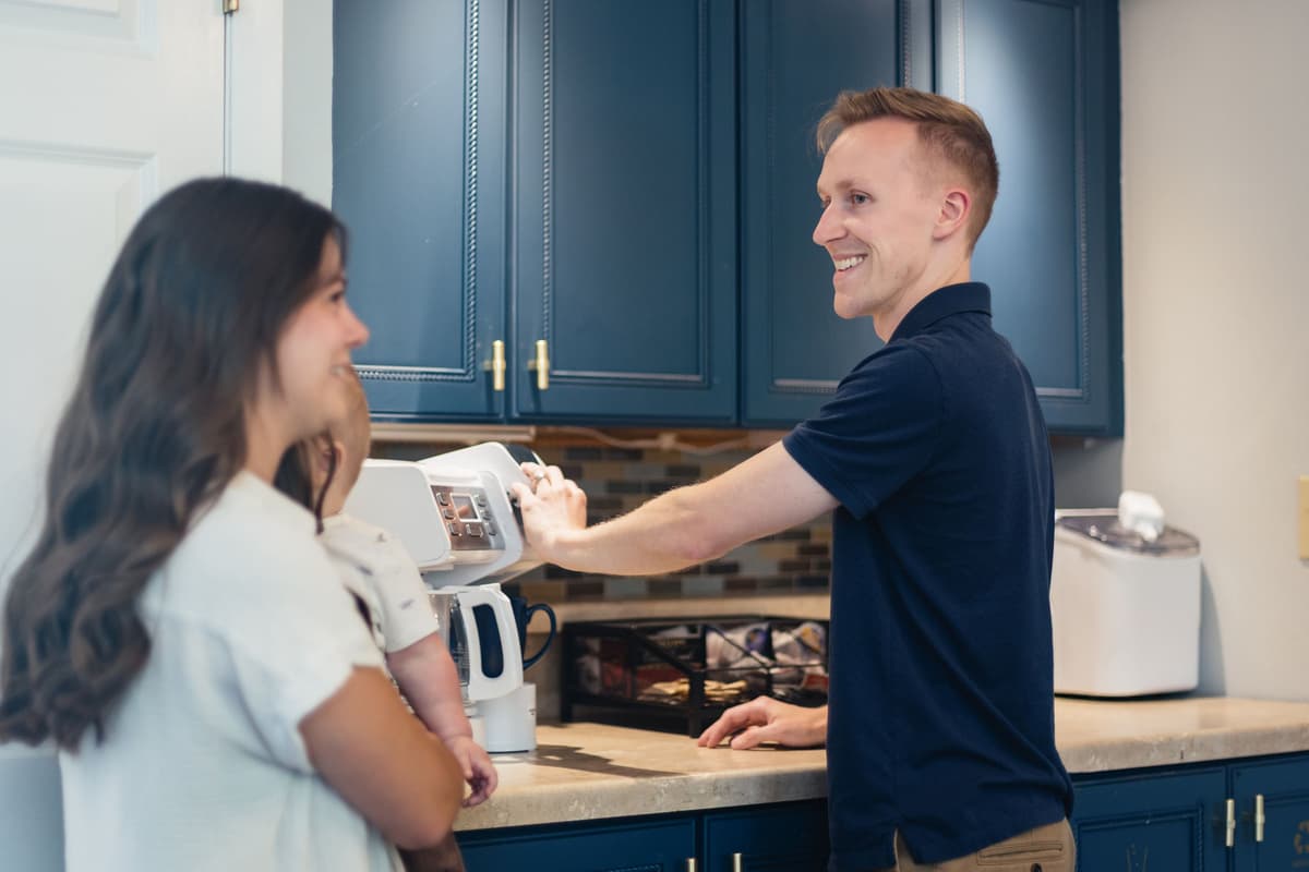 Whether you're preparing a quick breakfast or a family dinner, there is plenty of room to work comfortably.