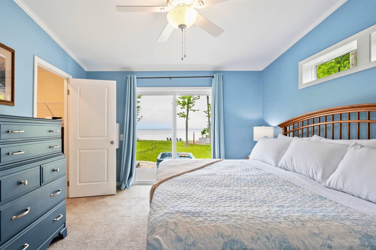 Retreat to your sanctuary of serenity in this cozy bedroom – where dreams are embraced and peaceful slumbers await.