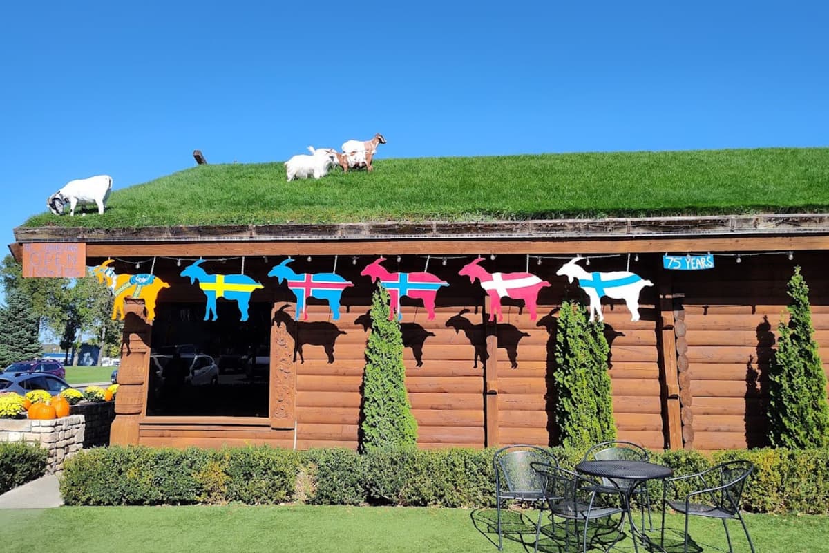 Visit the iconic Al Johnson’s Restaurant in Sister Bay for a taste of classic Door County charm.