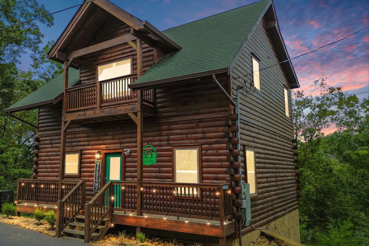 Step into the timeless charm of a classic log cabin, where rustic character meets cozy mountain comfort.