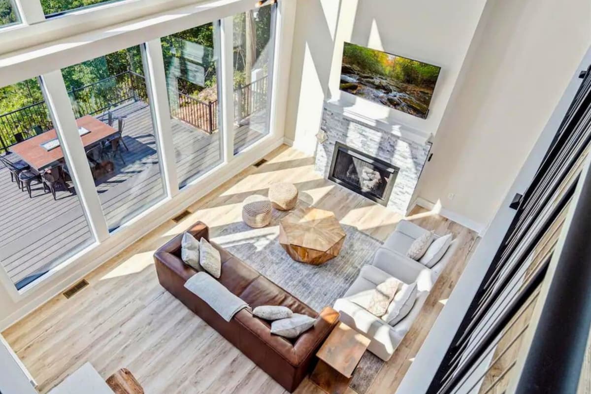 Settle into the comfortable living area, thoughtfully designed for relaxing and spending time together.