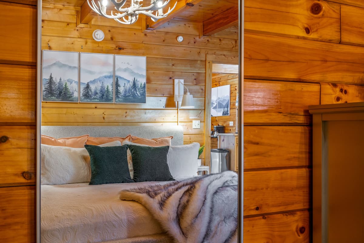 very detail of this bedroom invites you to relax, recharge, and stay awhile.