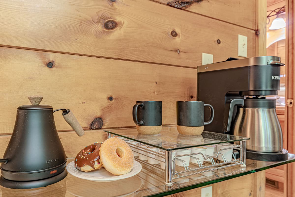 Pour, sip, and ease into your mountain getaway one cup at a time.
