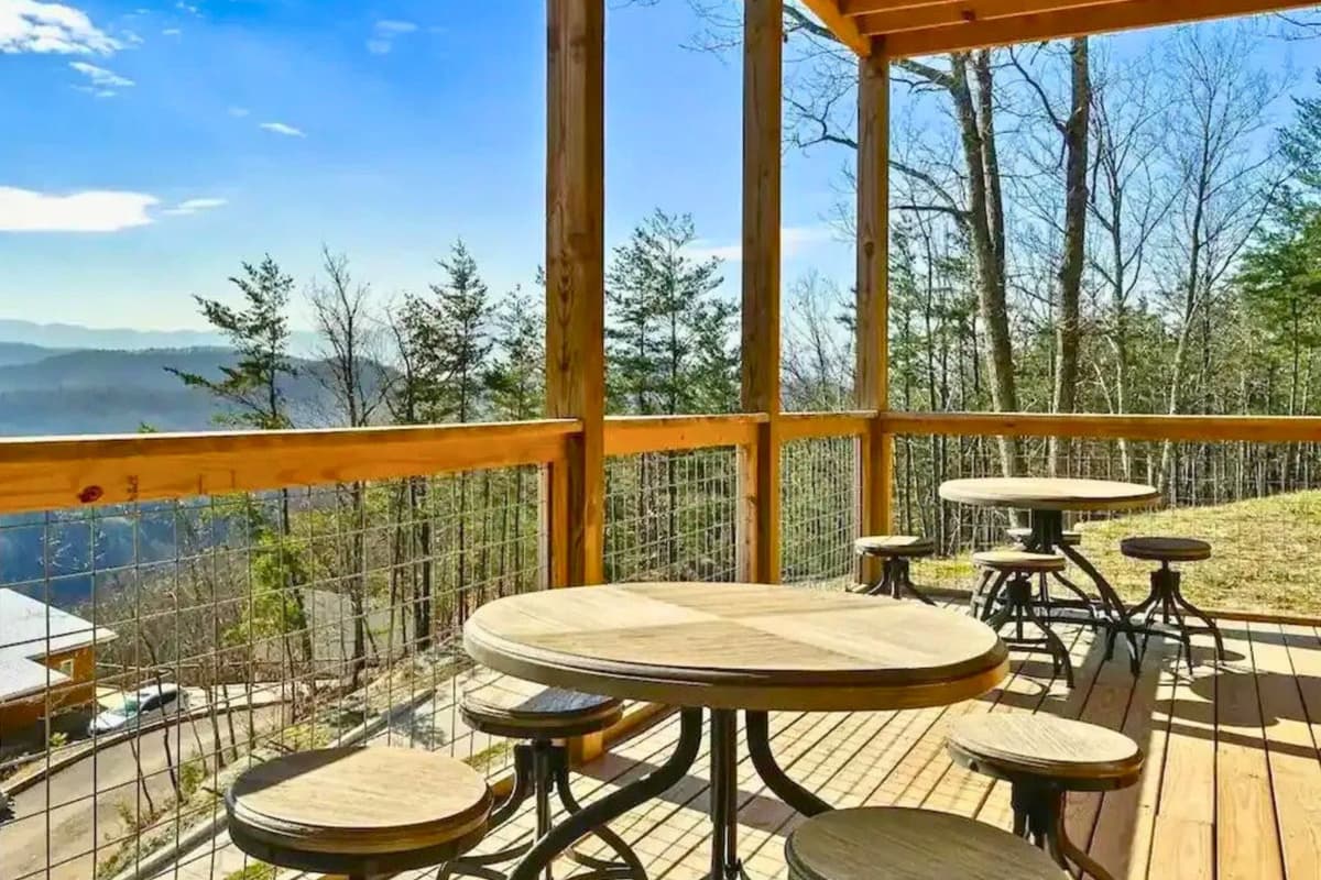 Step outside onto the deck and take in the breathtaking mountain views.