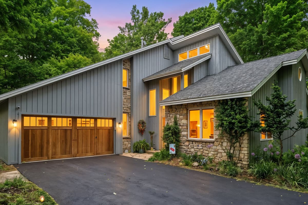Convenient driveway parking is available for guests during their stay.