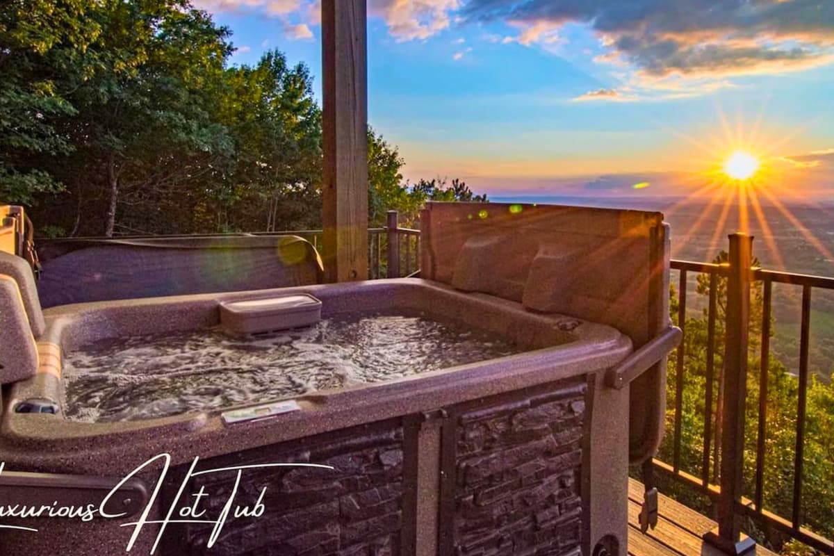 Step outside from the pool area and enjoy the hot tub just off the deck.