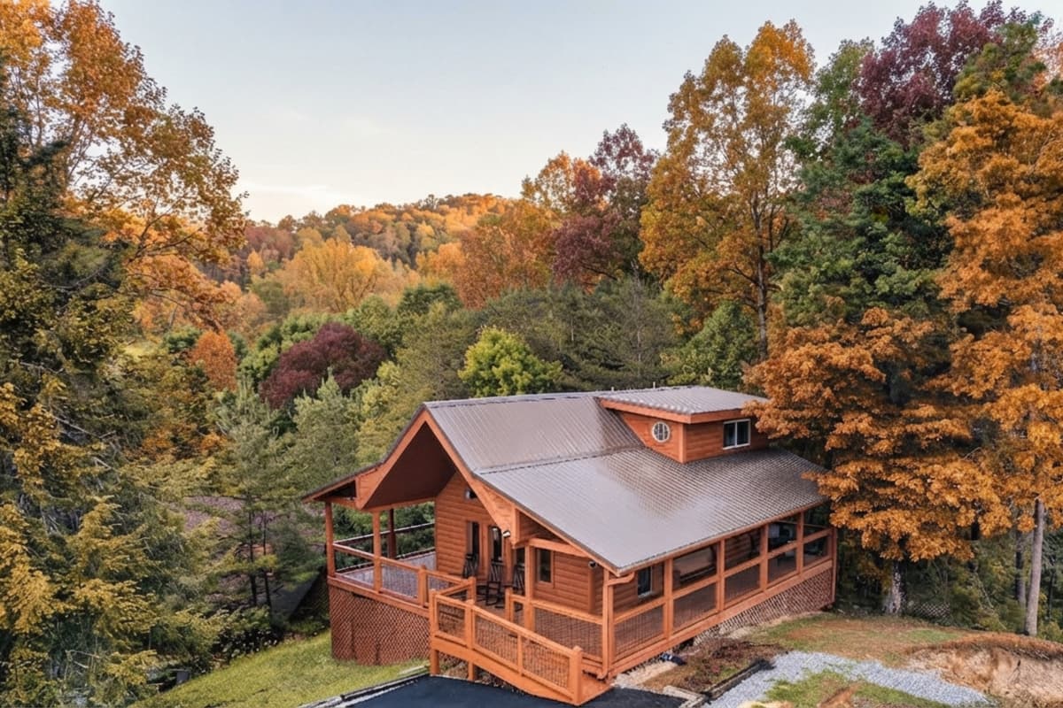 Surrounded by stunning autumn scenery, this cabin is the perfect place to slow down, relax, and enjoy the crisp mountain air.