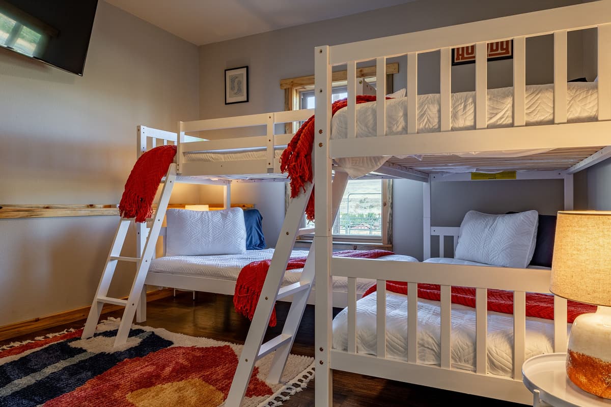 The little ones will love having their own cozy space with two twin bunk beds. Perfect for siblings, cousins, or friends traveling together, this room makes bedtime part of the adventure.