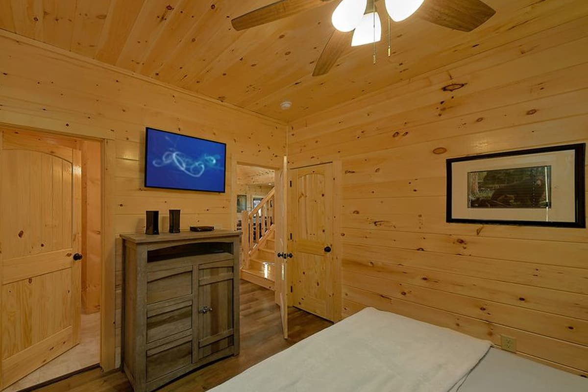 Enjoy the warm, inviting atmosphere as you settle in for a peaceful evening.