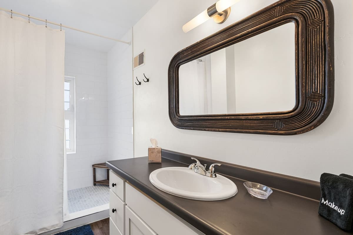 Enjoy the convenience of a full bathroom designed with comfort in mind. A clean, welcoming space provides everything you need to refresh and get ready for the day.