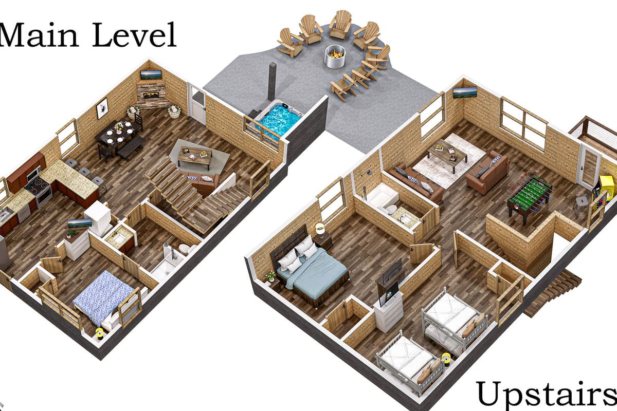 Main Level & Upstairs
