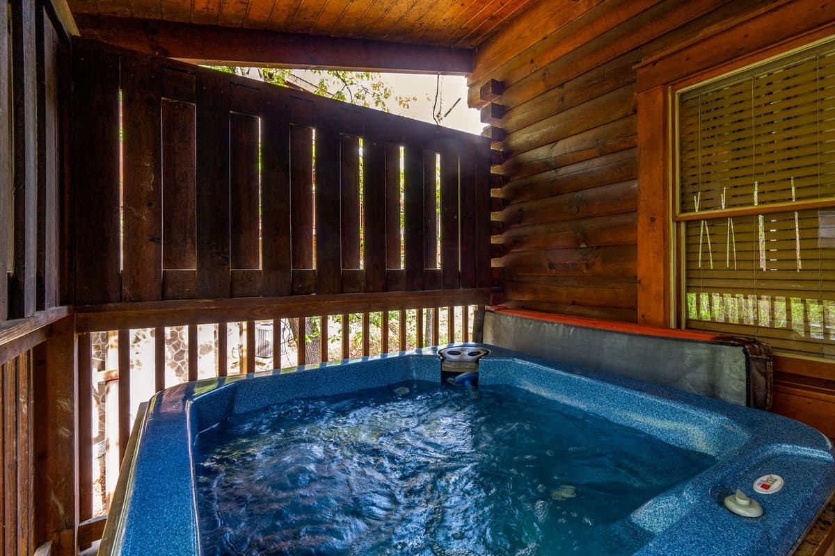 Unwind, relax, and let the worries melt away in the hot tub.