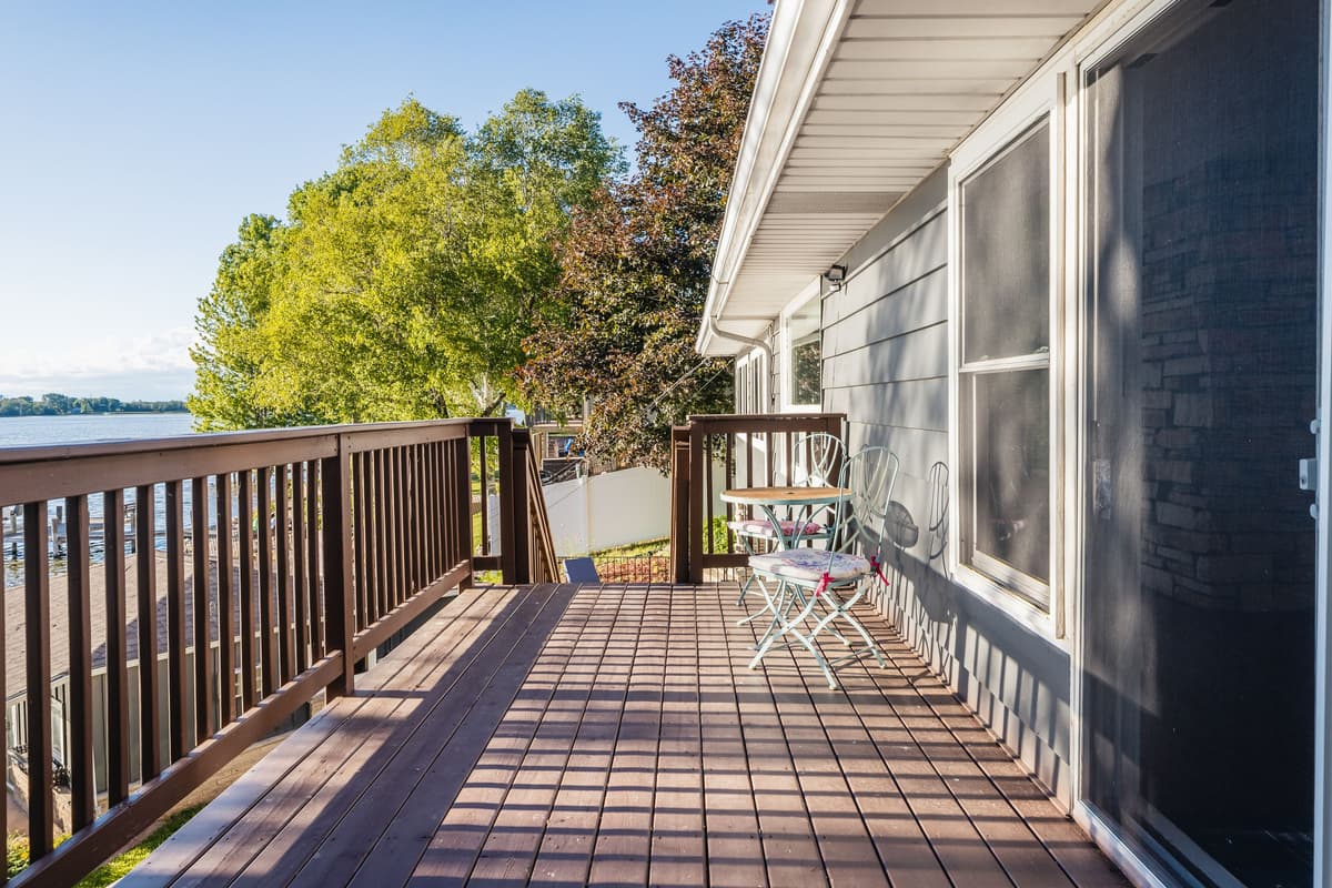 Start your morning with a cup of coffee while watching the water. Comfortable outdoor seating provides a place to gather with family and friends.