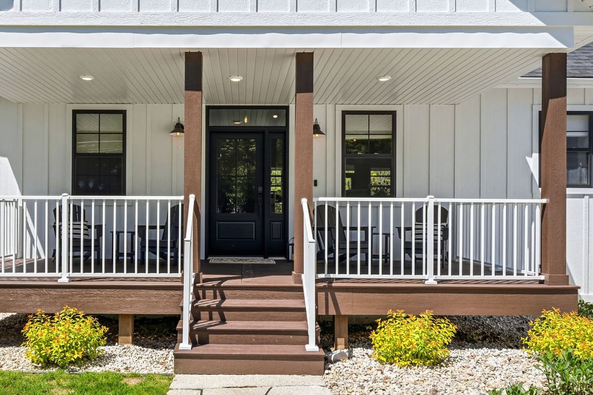 First stop is the porch, because the trip doesn't start until you sit down for a minute.