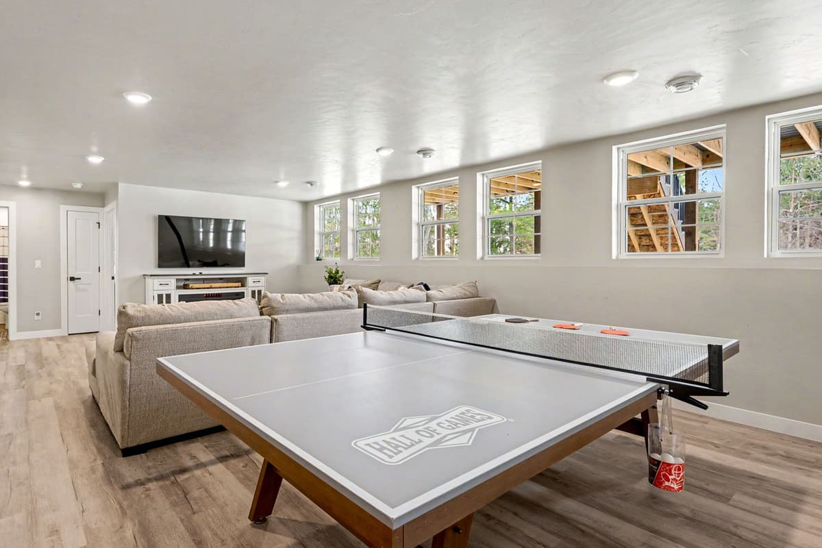 Challenge your family or friends to a friendly game of ping pong and see who comes out on top.