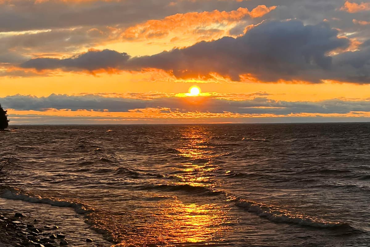 Watch the sun set over the lake and enjoy a peaceful end to the day.