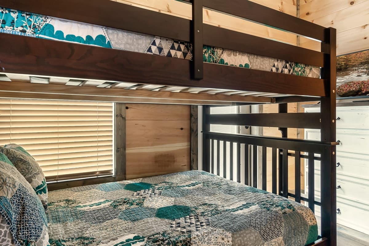 Your little ones will love having their own space with our bunk beds in our cabin.
