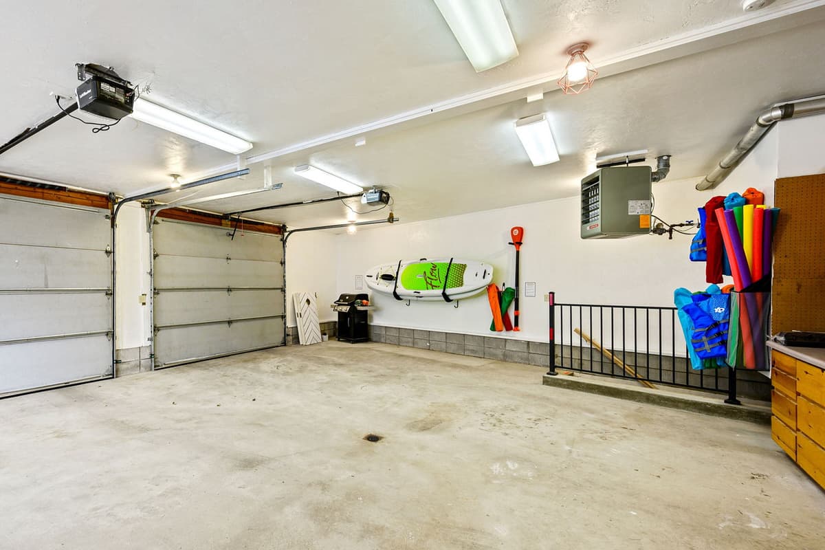 The garage also provides a convenient option for keeping your vehicle covered.