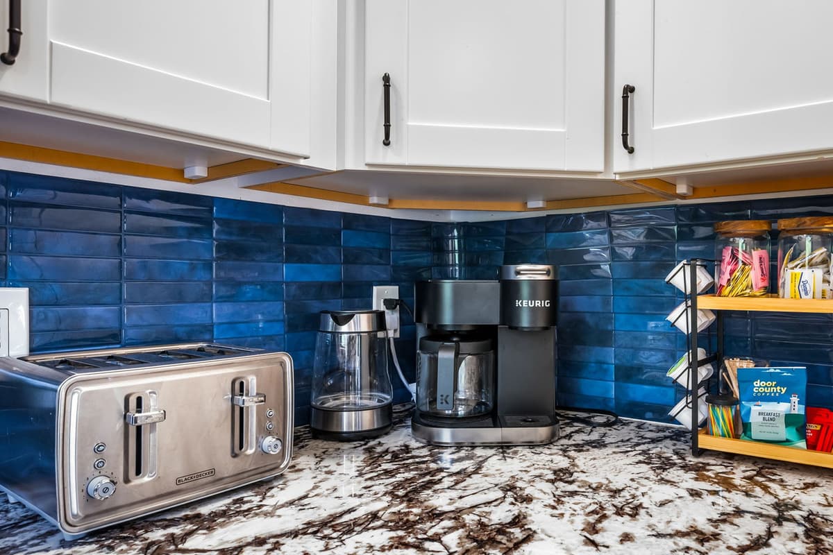 Ample counter space gives you room to prep ingredients and serve meals.