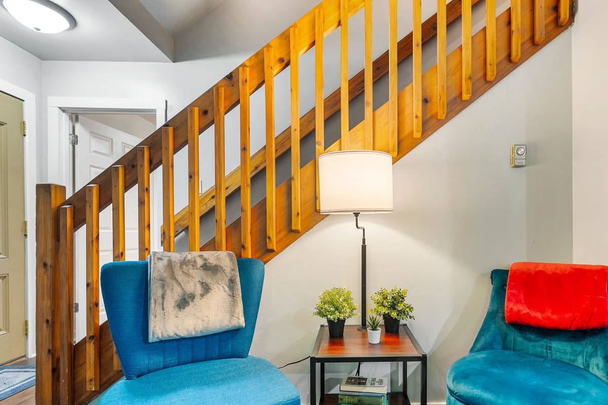 Make yourself at home in the cozy living area, the perfect spot to relax after a day of exploring Door County.