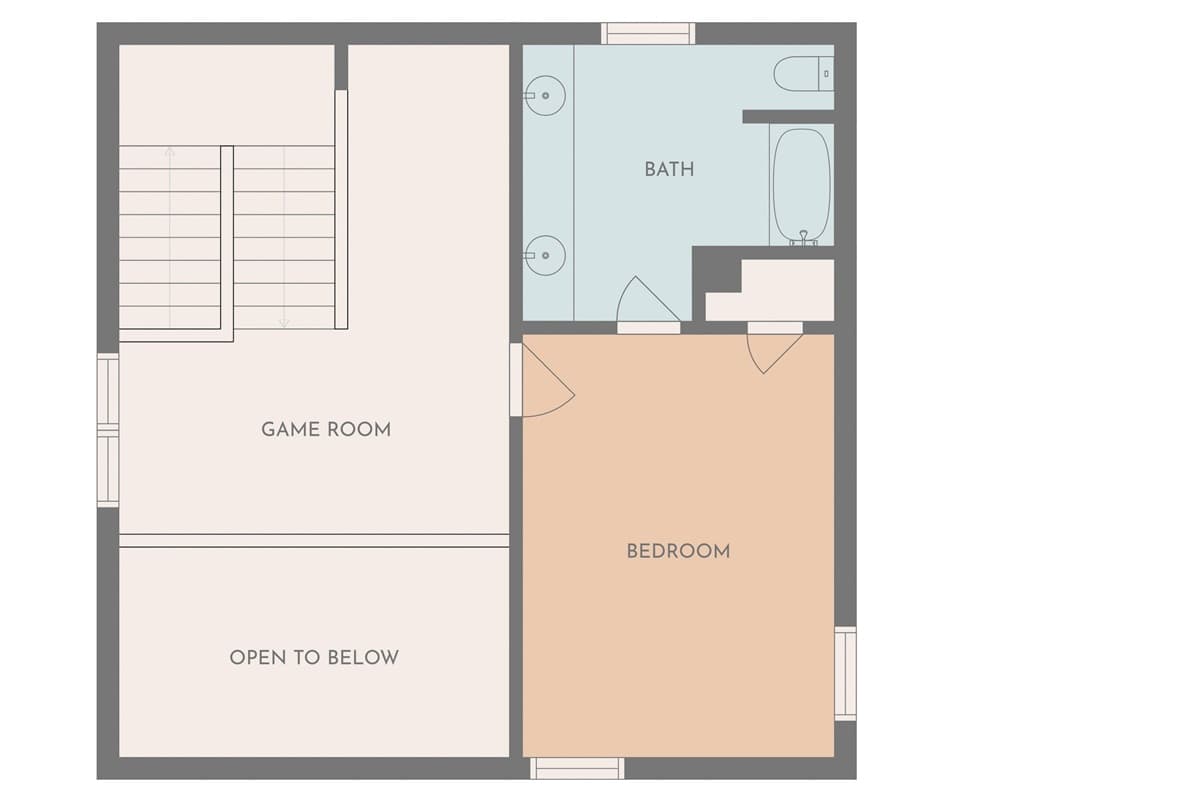 Second level floor plan