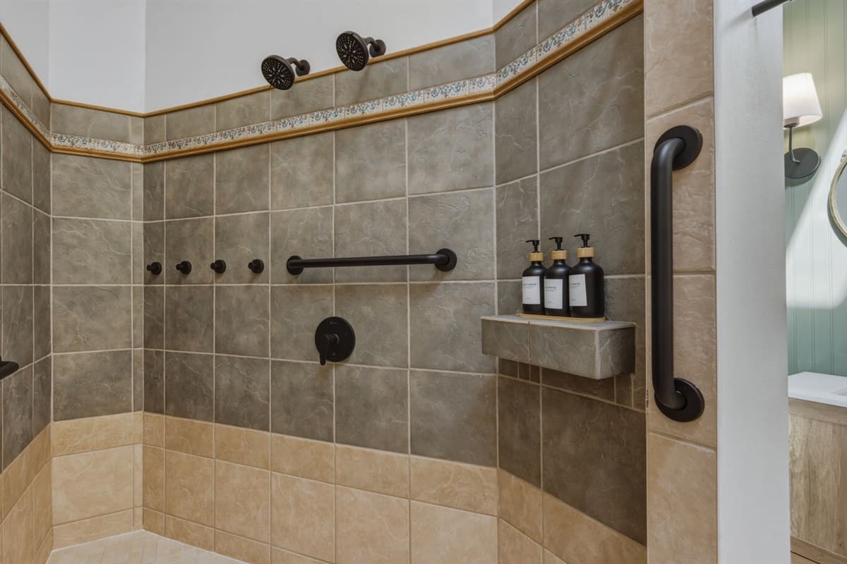Private master suite bathroom designed for comfort and convenience, offering a clean and modern space to refresh and unwind.