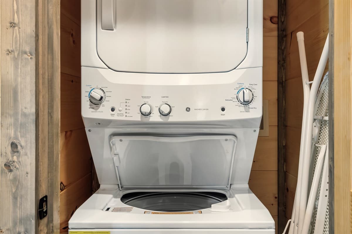 A washer and dryer combo for convenience. The stack is in the unit and is free for you to use. I love coming home from a vacation, with the kids, and having a suitcase filled with clean clothes. Some think its weird. :)