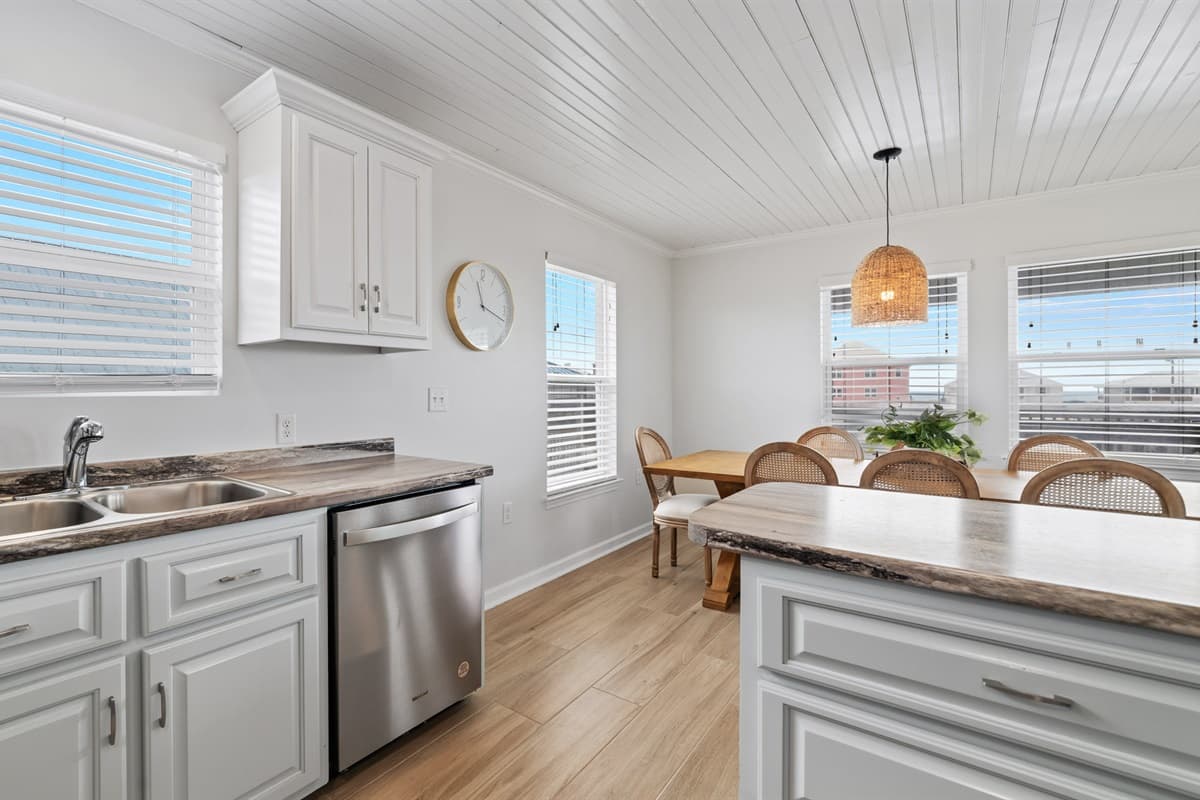Spacious kitchen counters perfect for cooking, serving, and gathering with ease.