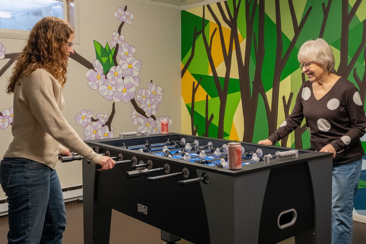Challenge your family to a foosball match and see who takes the win.