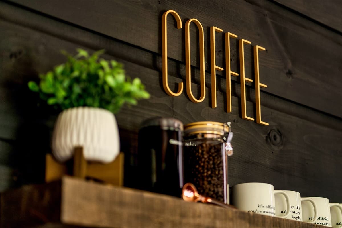 Start your day right with a dedicated coffee station, featuring fresh beans and brewing essentials.