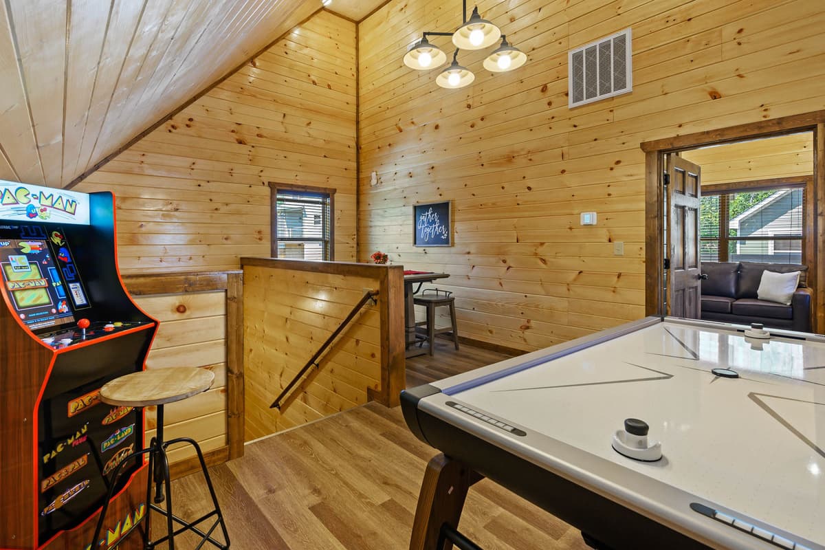 Head upstairs to a fun and inviting game area designed for quality time together.