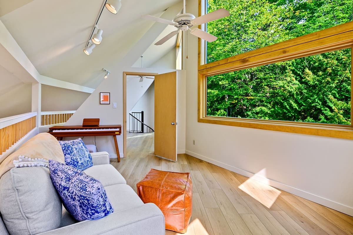 Nearby, a comfortable seating area provides a place to relax and take a break.