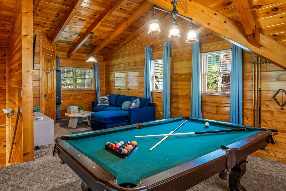 The game room gives everyone another place to gather, play, and make memories together.