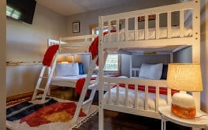 Maximize comfort and space with our two twin bunk beds, ideal for friends and families alike.