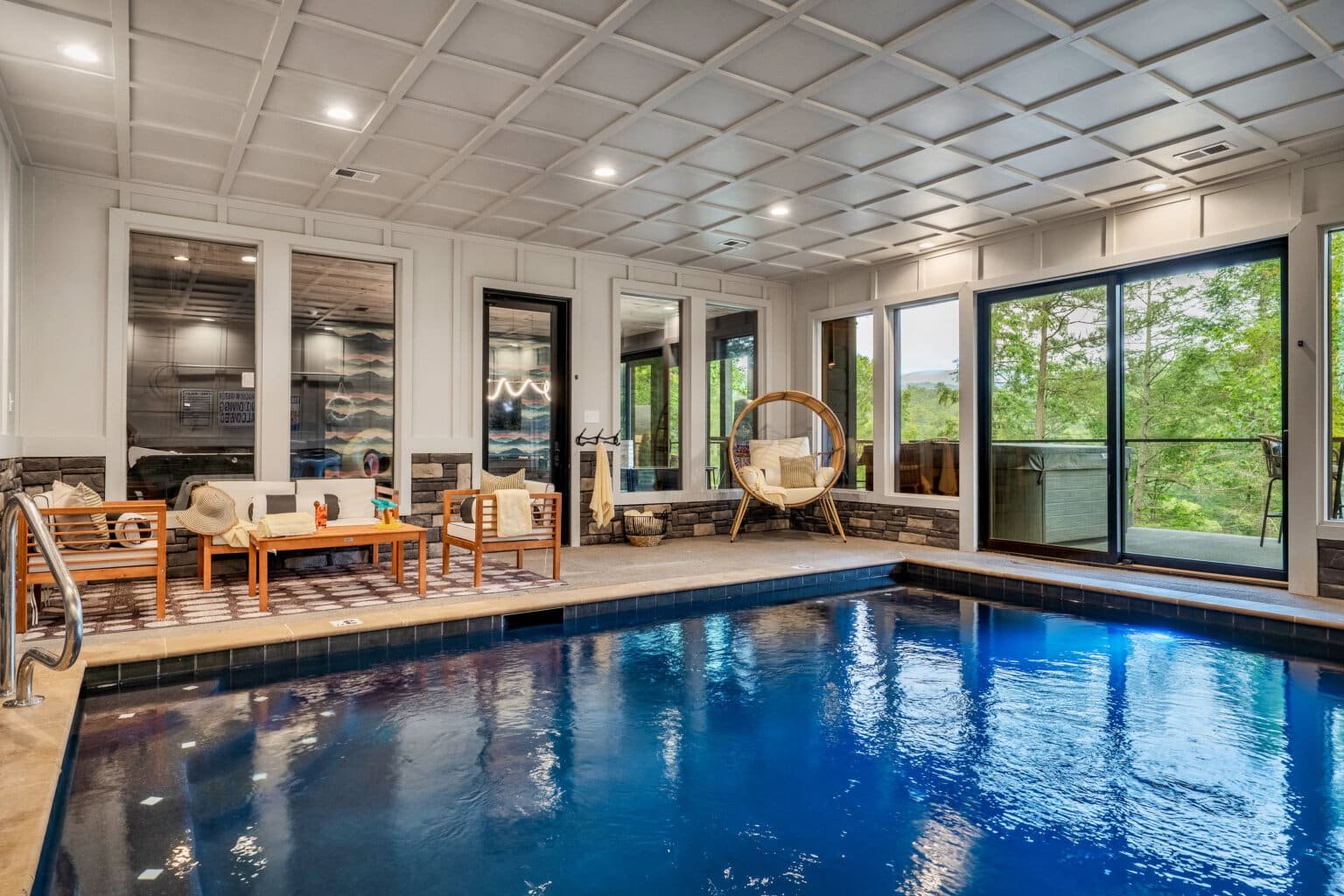 Enjoy year-round swimming in this impressive indoor pool